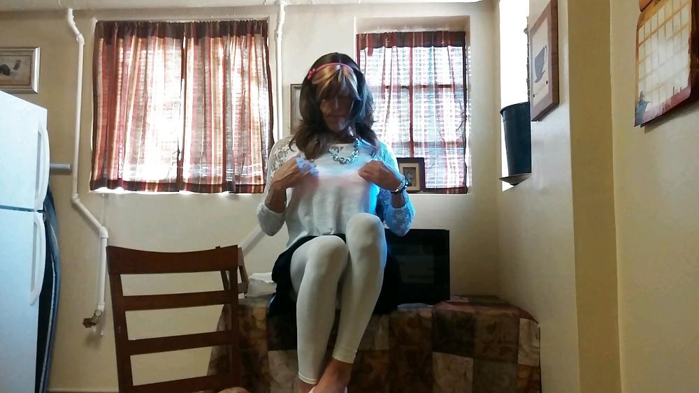24P Crossdresser in pantyhose