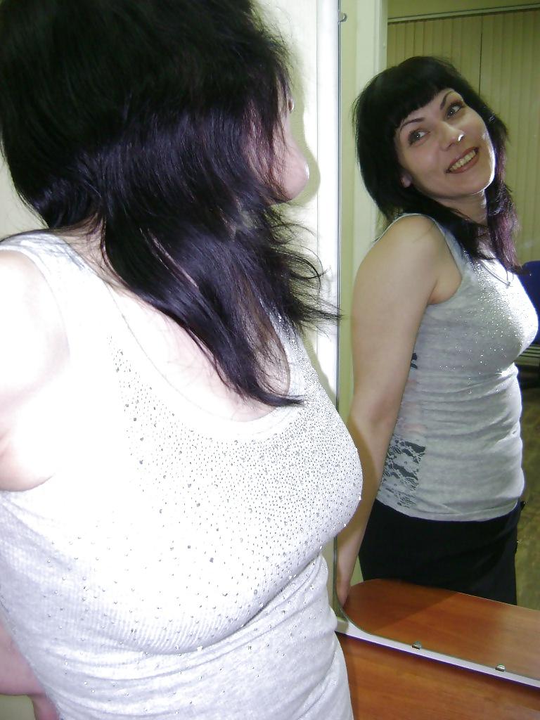 12P Stupid German coworker slut tricked into posing at work