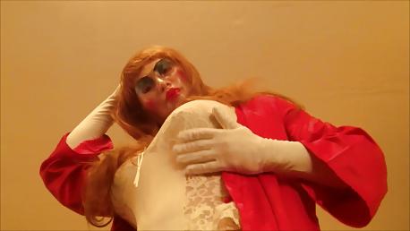 14P SATIN LOVER.sexy crossdresser.