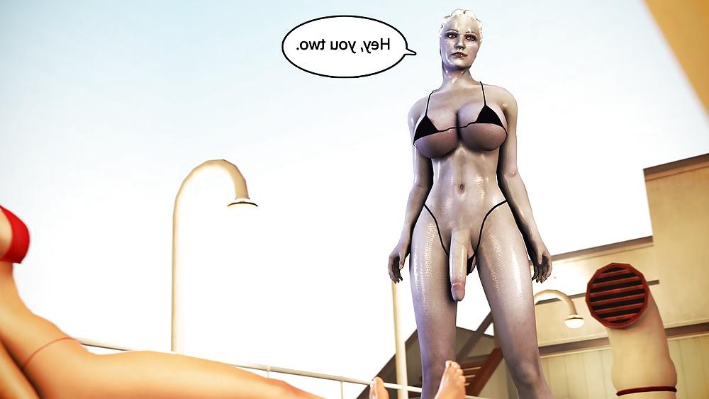 25P Liara T'soni, Zoey and Adriana Futanary story (Part 2)