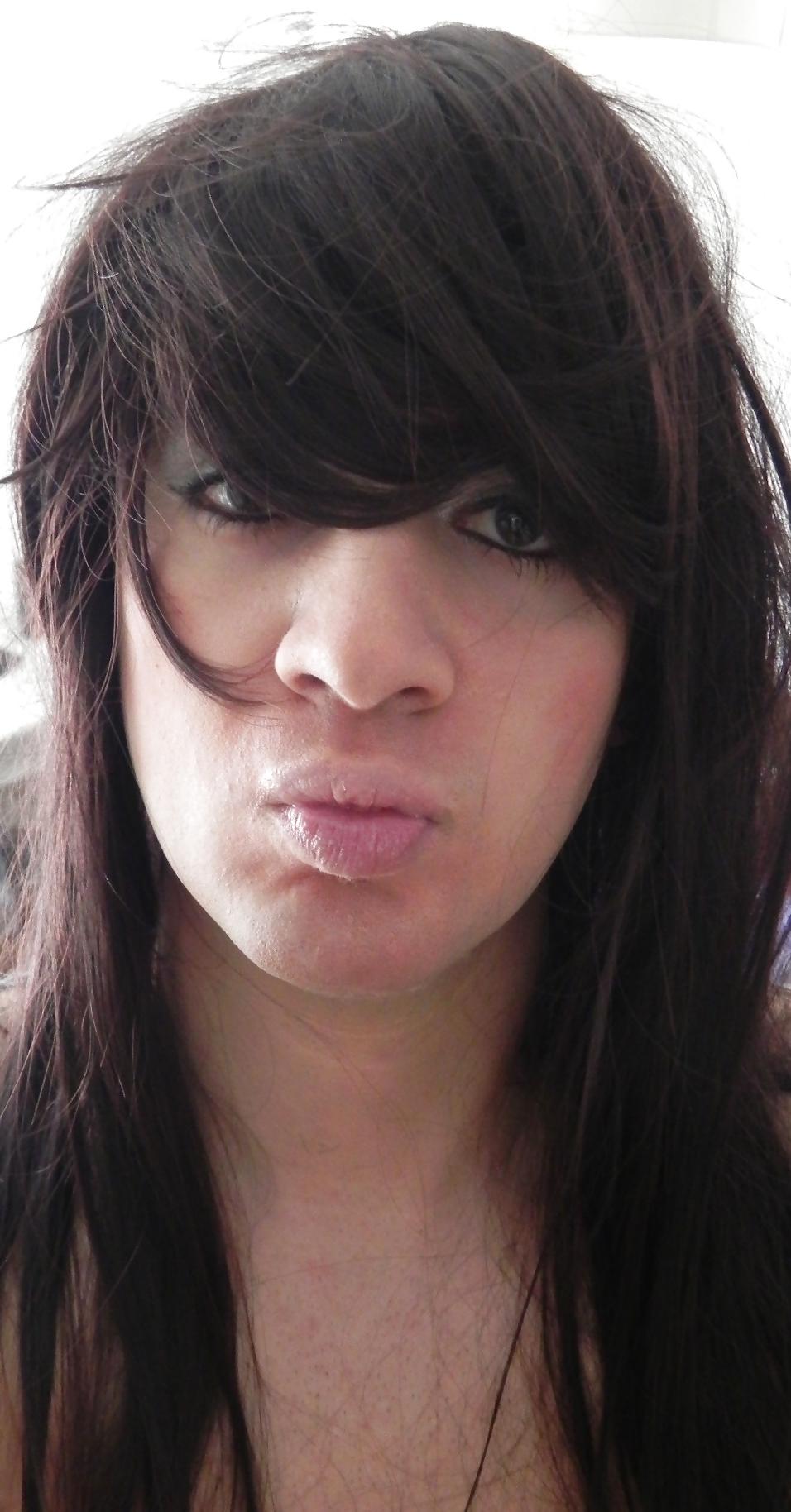 15P Crossdresser Manon leather sissyboy