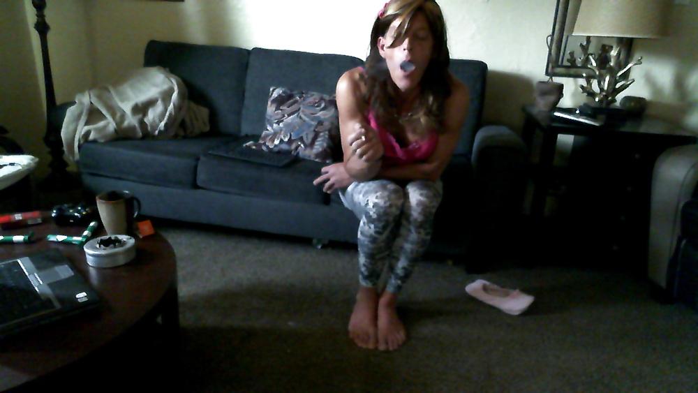 25P Smoking sissy slut crossdresser Lisa Love