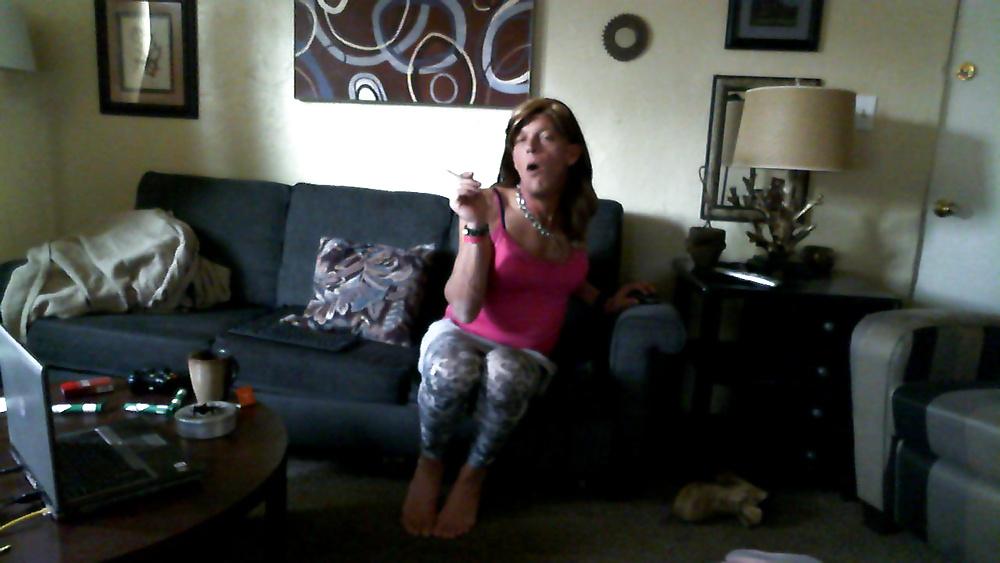 25P Smoking sissy slut crossdresser Lisa Love