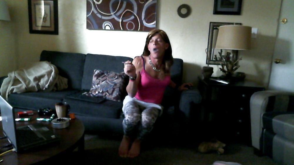25P Smoking sissy slut crossdresser Lisa Love