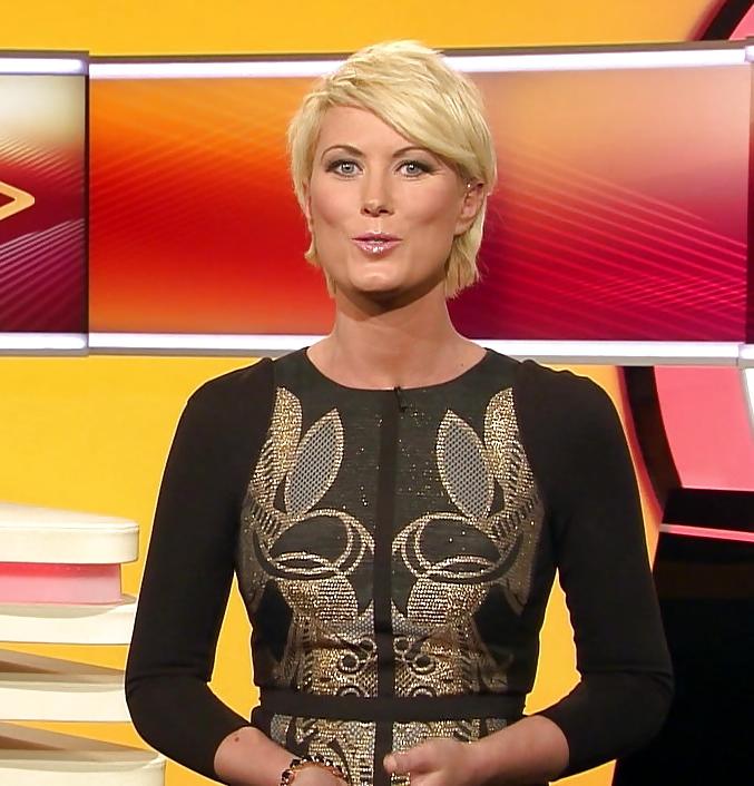 24P Sexy german presenter Kamilla Senjo blonde milf heels legs