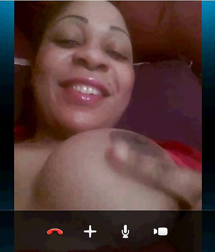19P French Ebony showing Big Boobs on Skype