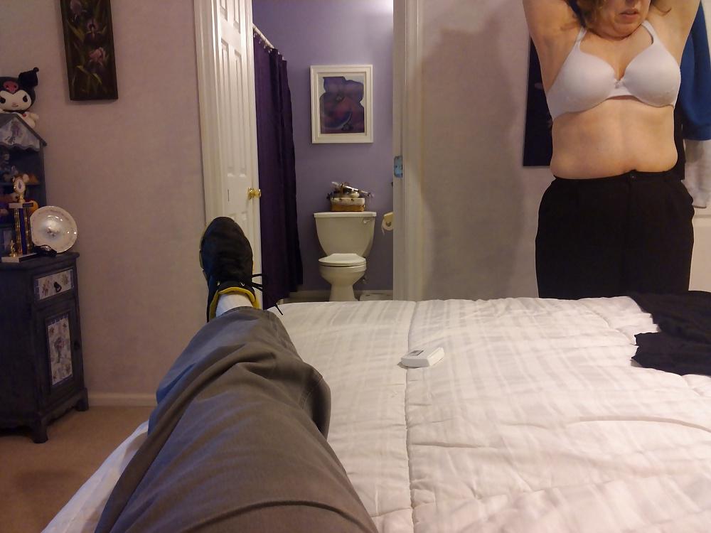 6P MILF Mom Taking Top Off Spy