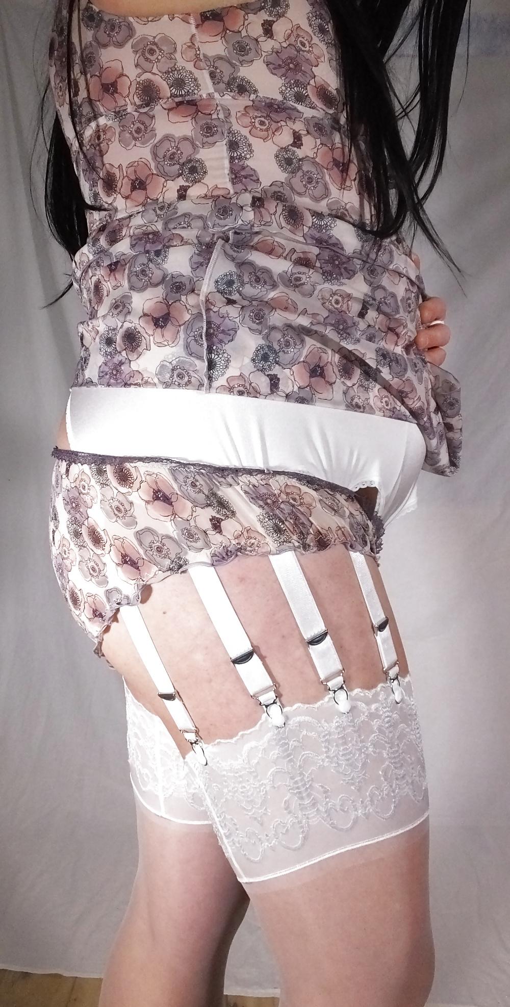 17P Shemale and Vintage Crossdresser Flower Panty