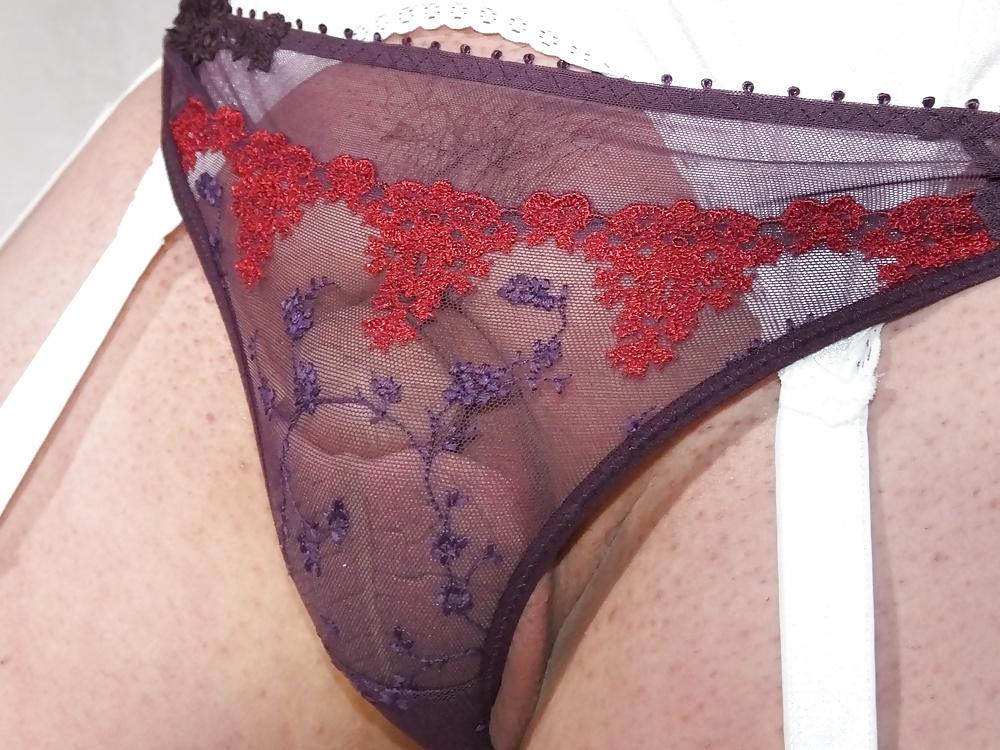 23P Shemale And Vintage Crossdresser Violet Panty