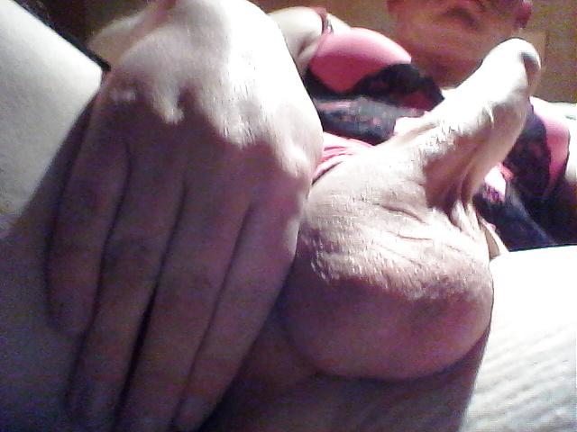 11P Crossdresser in pink panties