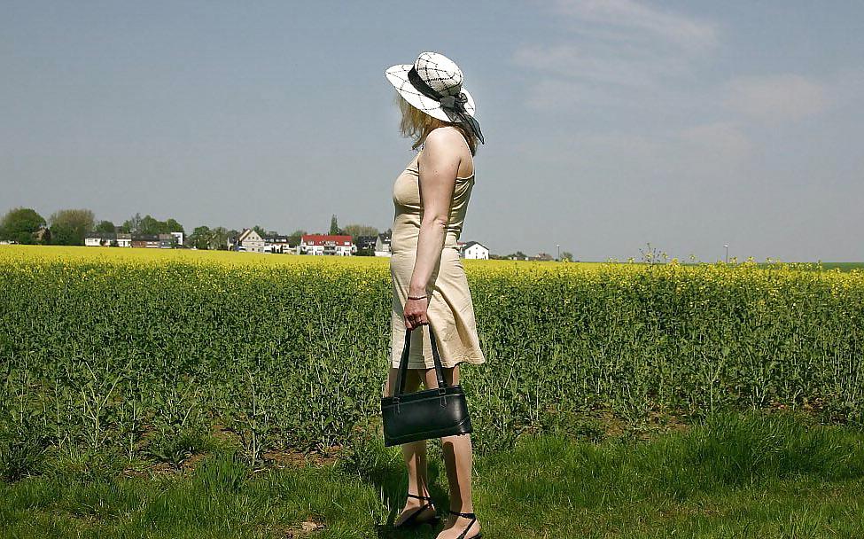 23P Mature German lady out and about