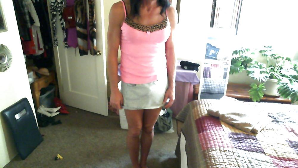 25P Cute Crossdresser in silk panties