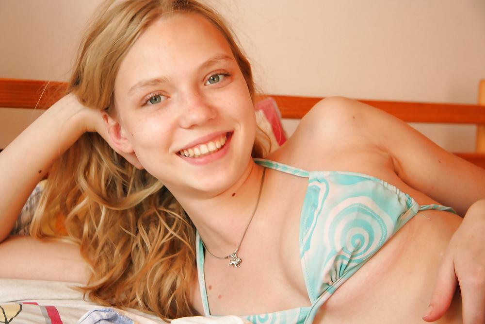 25P Polly - Blonde Teen on Bed 2