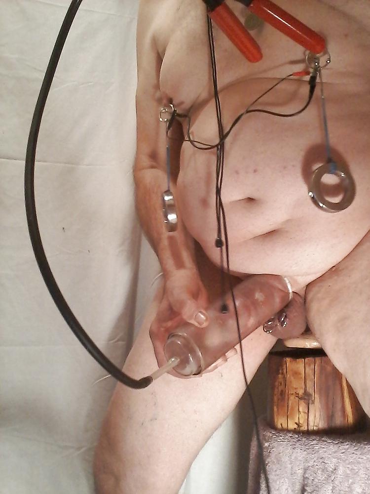 17P Whore-slave1  cock and ball pumping