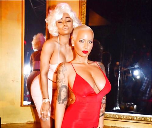 25P Amber Rose & Blac Chyna – Titten & Arsch am Miami Beach – Ameman