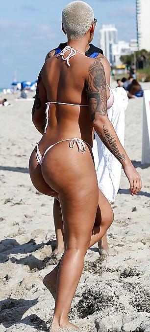 25P Amber Rose & Blac Chyna – Titten & Arsch am Miami Beach – Ameman