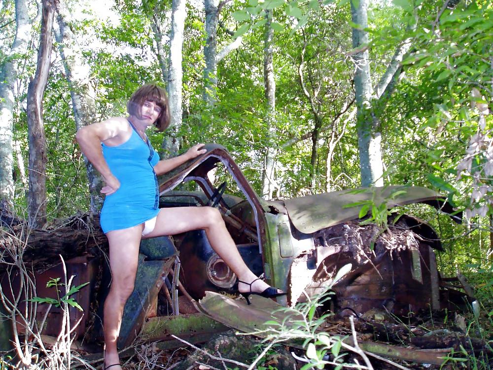 13P NEW Tommy crossdresser in the woods