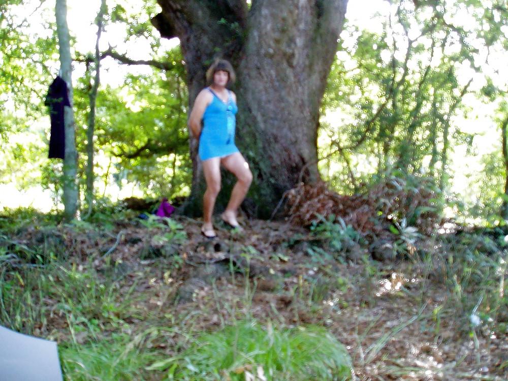 13P NEW Tommy crossdresser in the woods