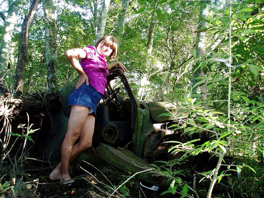 13P NEW Tommy crossdresser in the woods