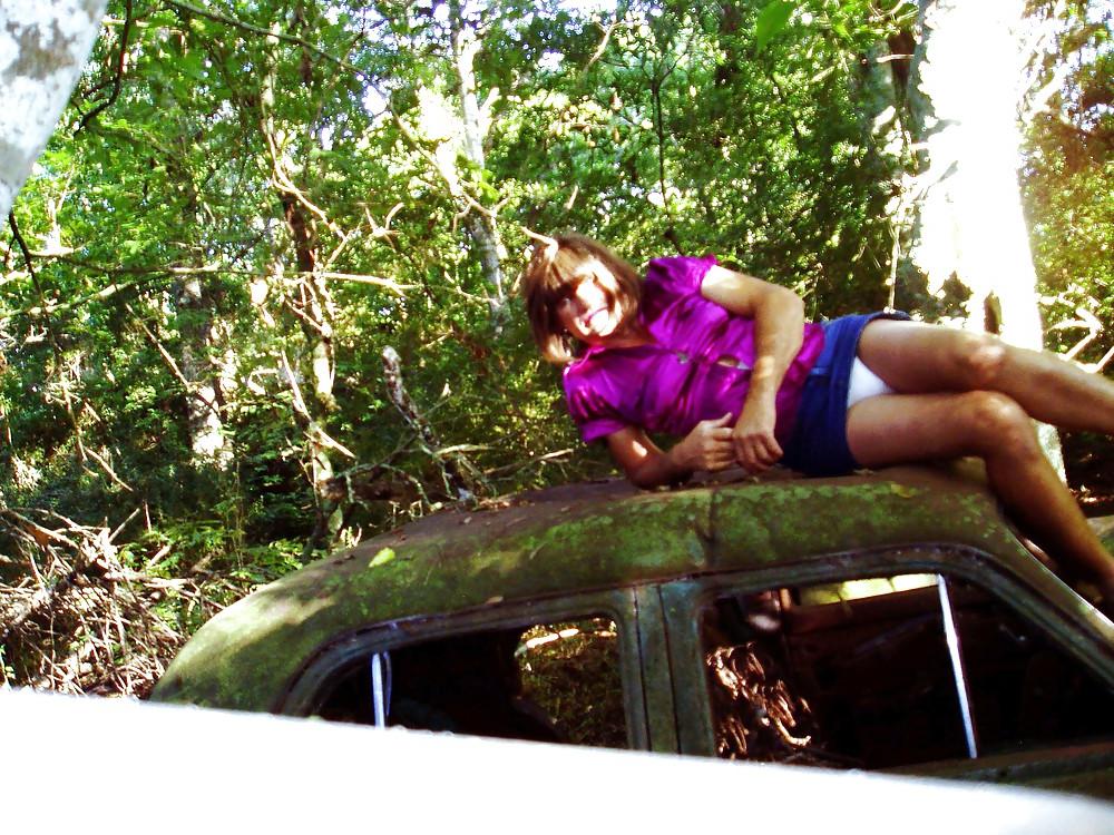 13P NEW Tommy crossdresser in the woods