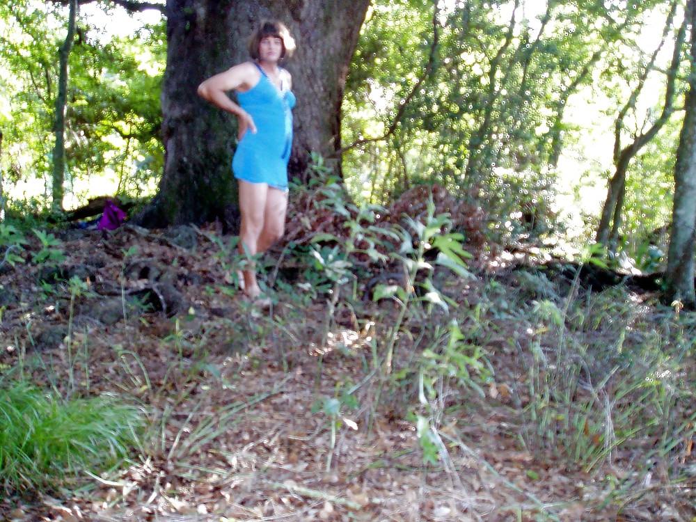 13P NEW Tommy crossdresser in the woods