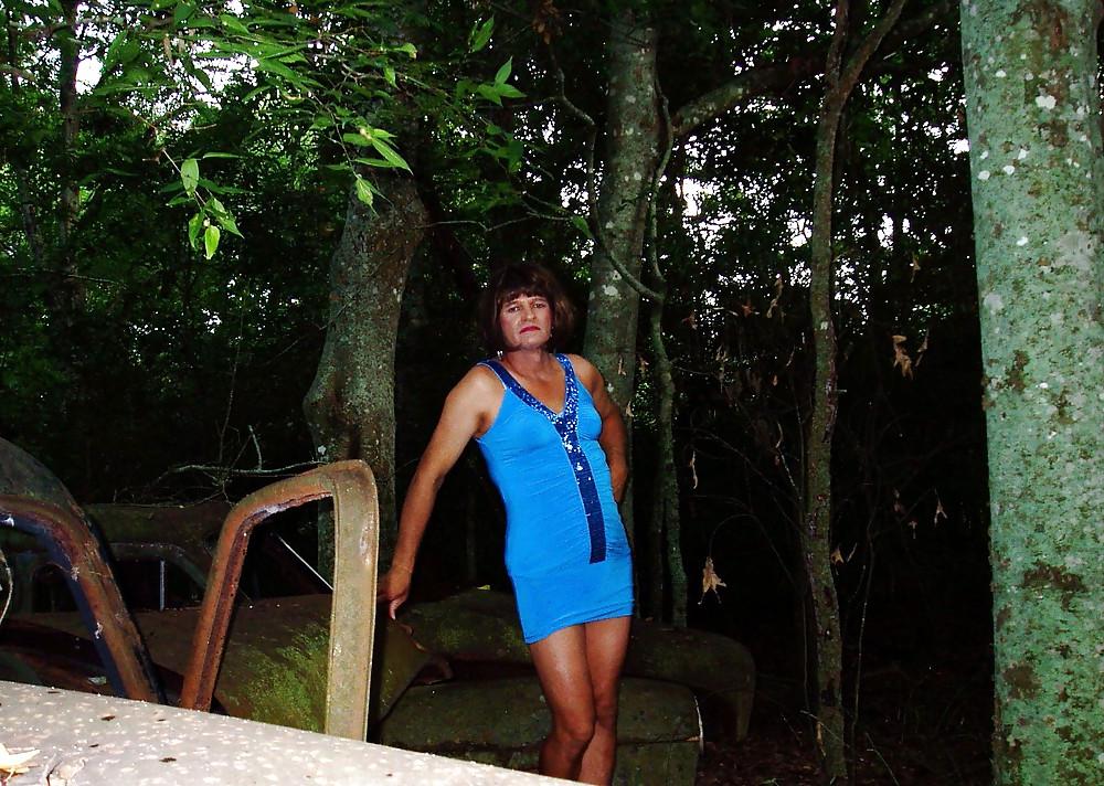 13P NEW Tommy crossdresser in the woods