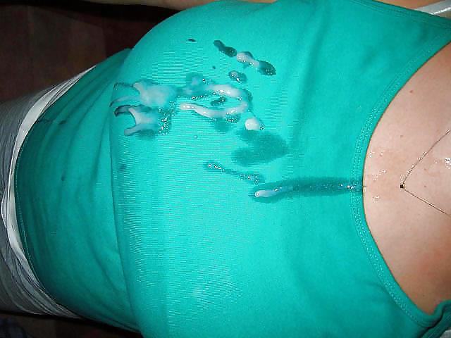 25P Cum on clothes