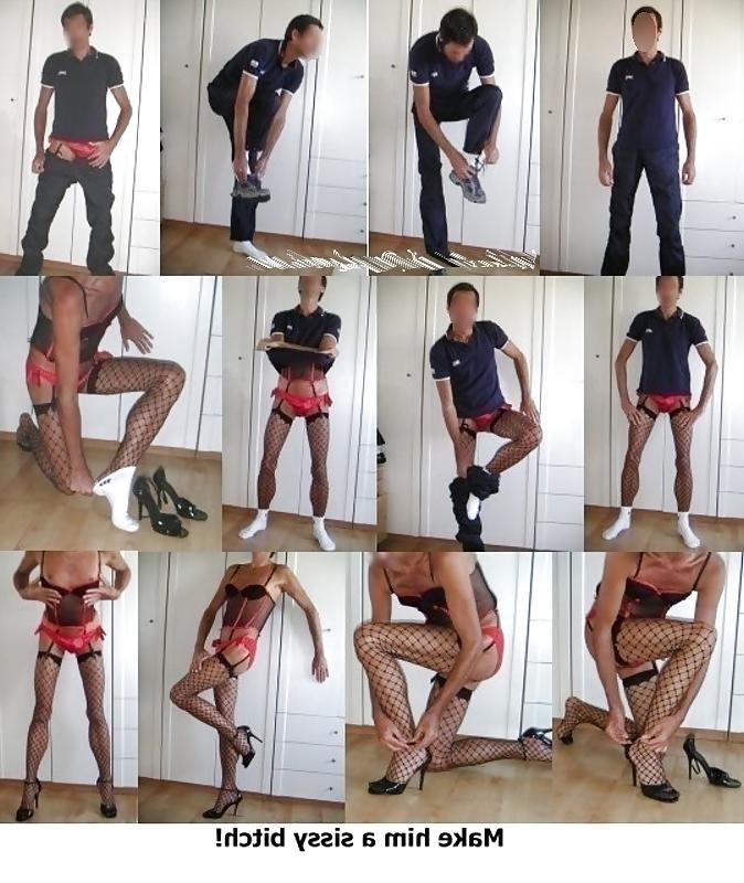 8P Sissy crossdresser male faggot in London = sissyguy