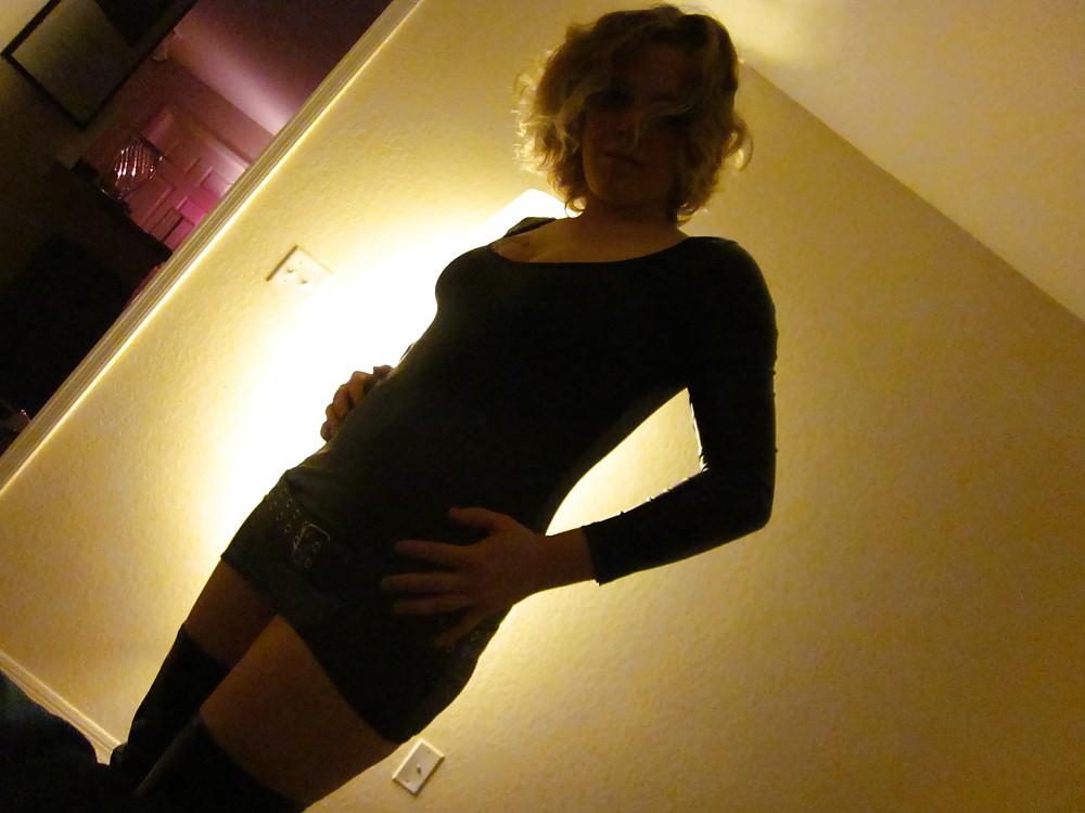 25P Baby slut stripper smokes pours wax on cock