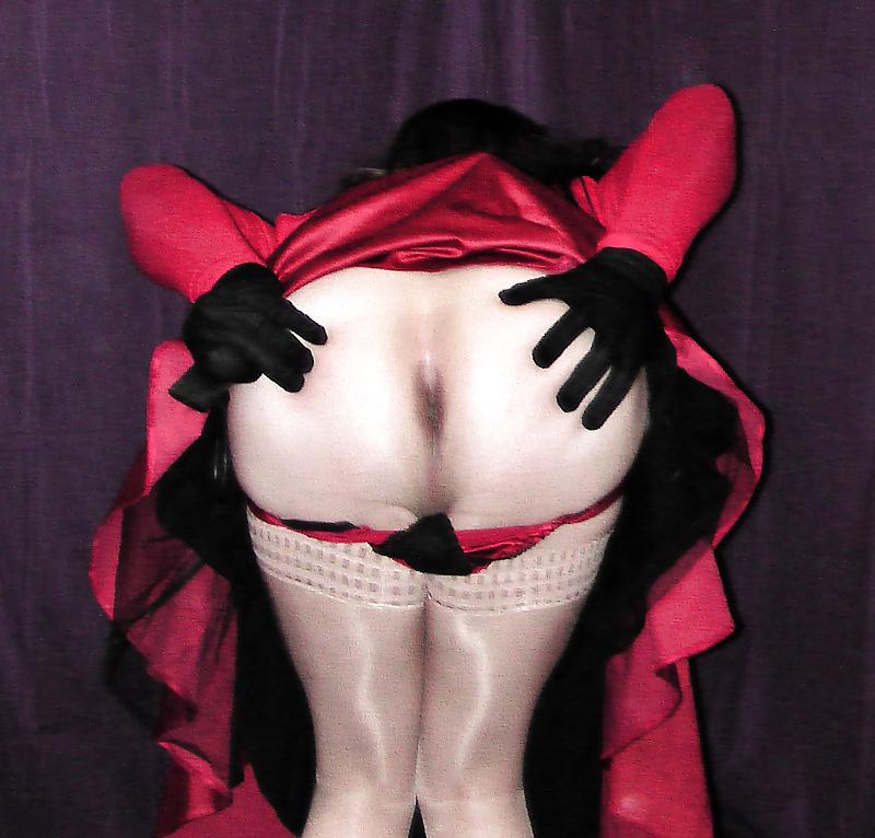 7P Crossdressing Short Satin Dress & Knickers