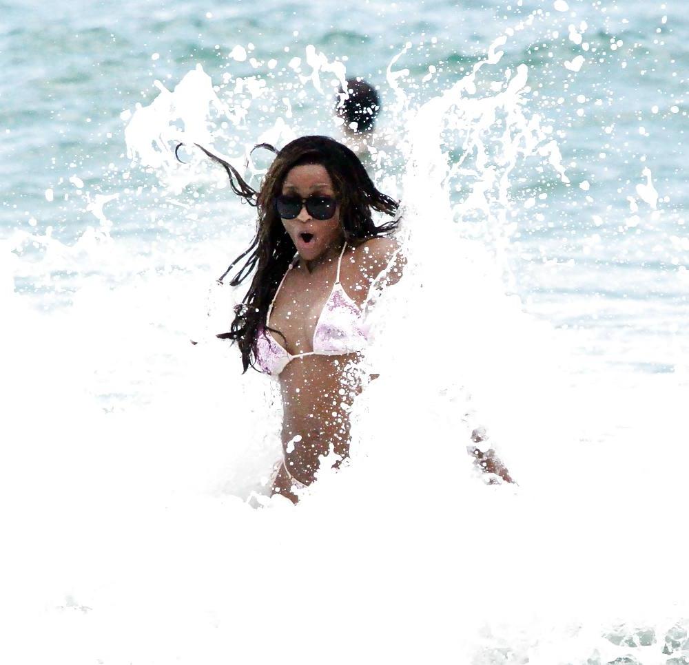 25P Ciara - nice booty shots in a bikini at Miami Beach