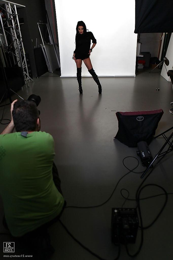 16P Backstage shots of hot masturbating pornstar Aletta Ocean