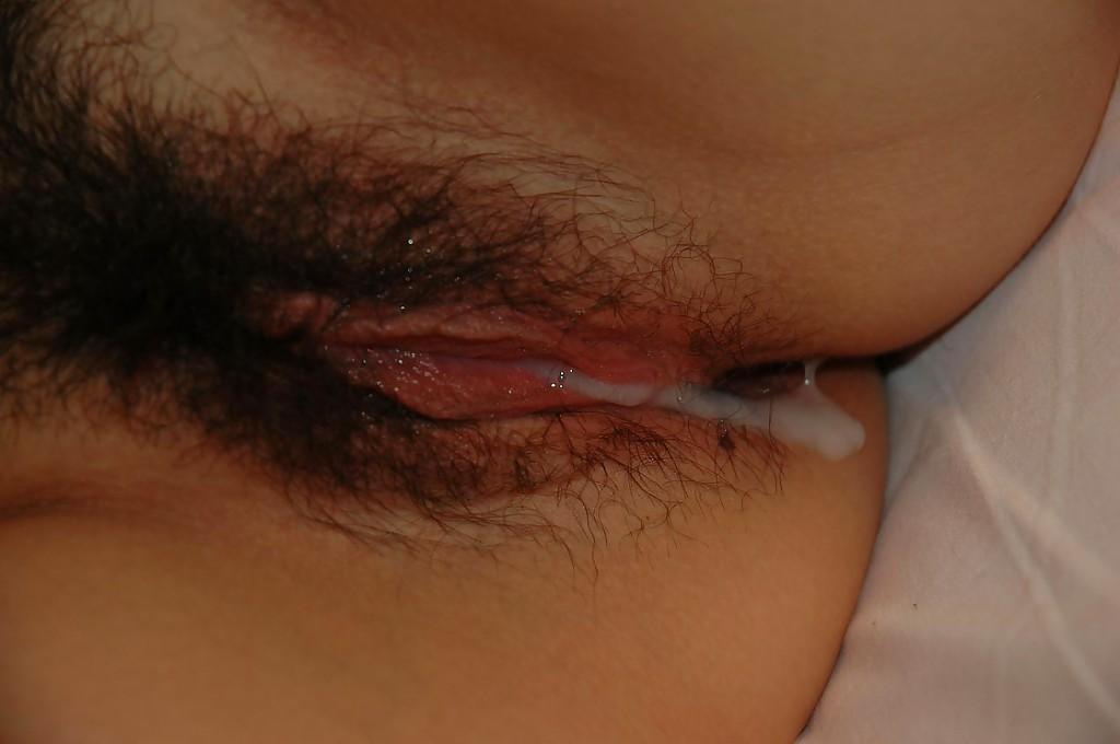 16P Asian slut Rena Nagano gets her hairy pussy cocked up and creampied