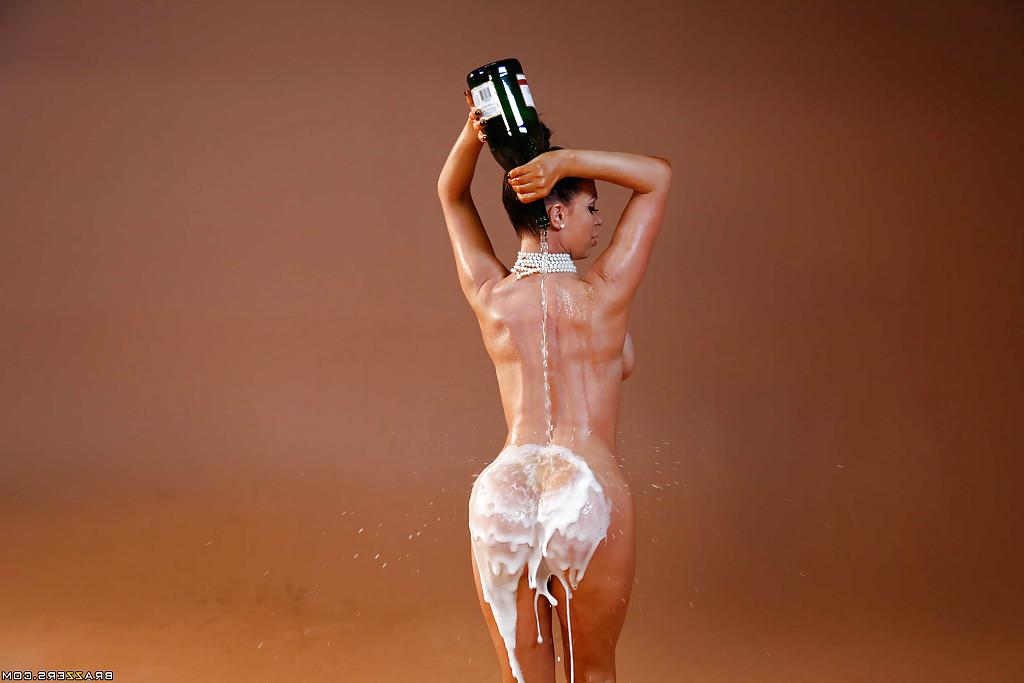 16P Sensual milf Nikki Benz is drinking champagne like a pornstar!