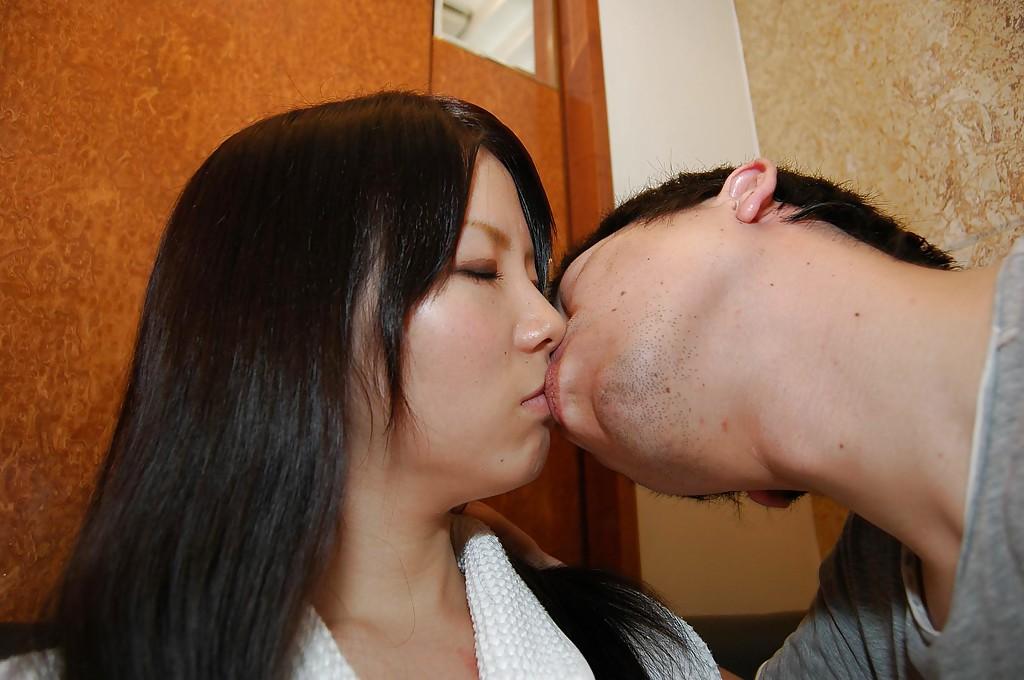 16P Teenage asian cutie Ami Nagashima gives a sensual blowjob with ball licking