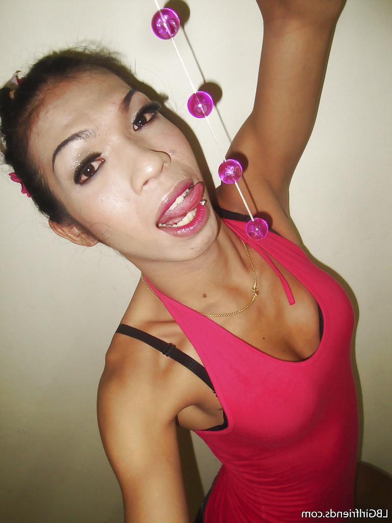 16P Kinky Thai shemale Night getting naughty with anal beads sex toy