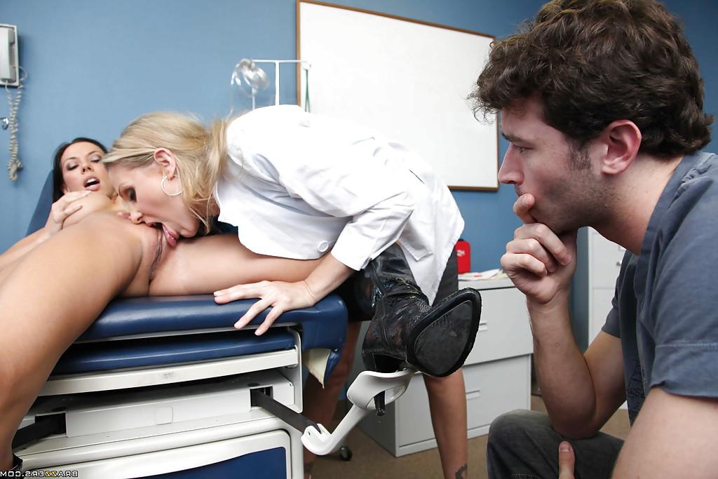 16P Rachel Starr and Julia Ann enjoy hot groupsex at the doctor's