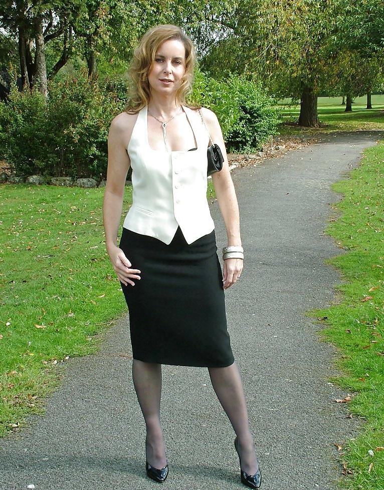 10P Black high heels and black stockings are always a treat