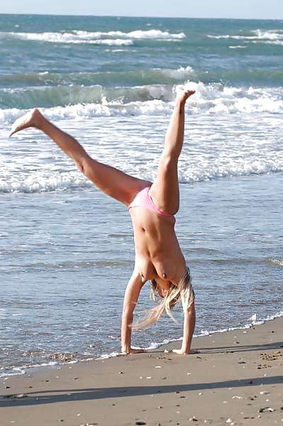 25P Lucy Pinder and Sophie Howard naked on a beach 