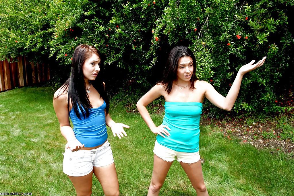 16P Cute Danica Dillan and Ashli Orion have groupsex with a big cock