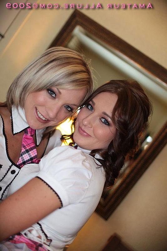 16P Two hot teen babes suck two lucky cocks and eat cum