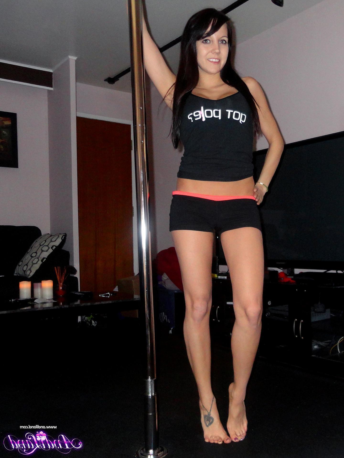 15P Pictures of hot teen Andi Land working the stripper pole