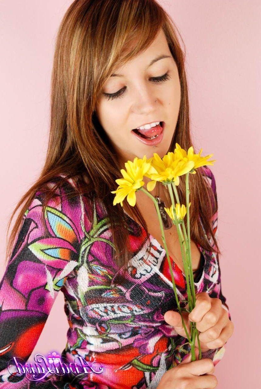15P Pictures of teen hottie Andi Land stripping for your pleasure