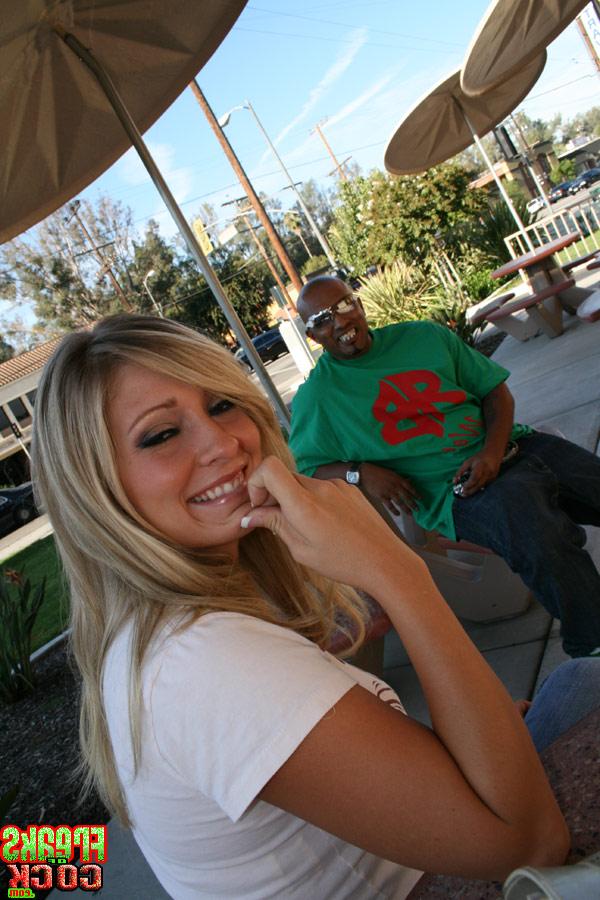 16P Big titted babe Carmen Kinsley gives a titjob to a monster cock