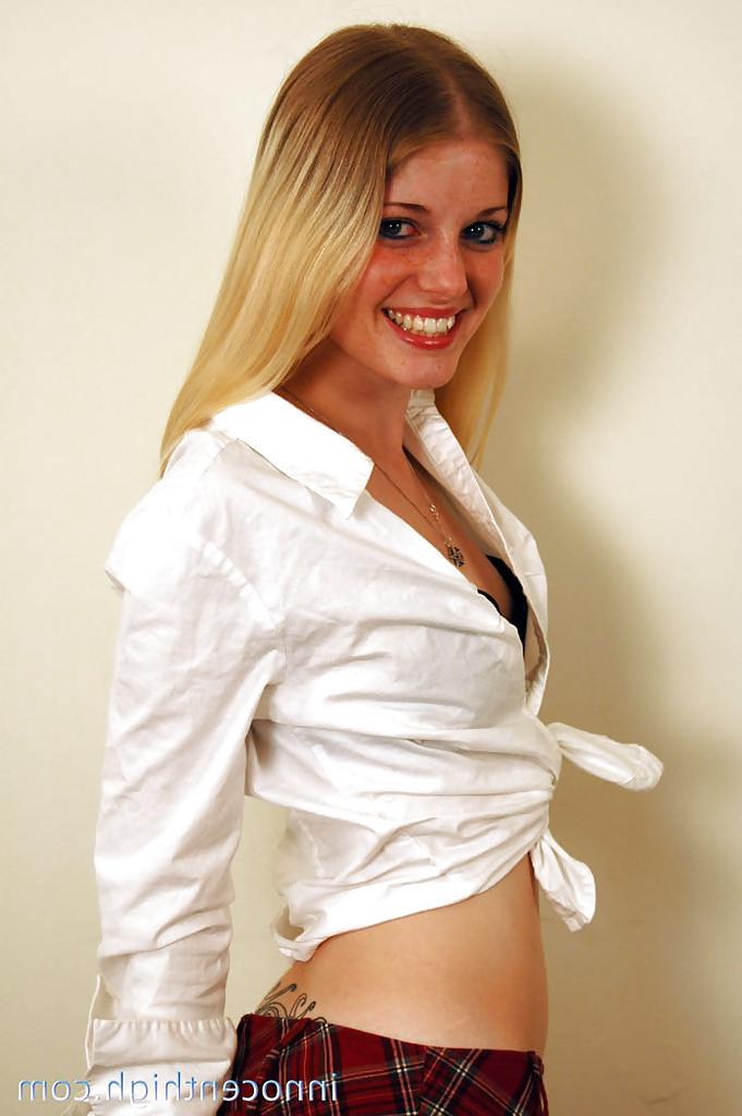 16P Big ass schoolgirl blonde Charlotte undressing her body
