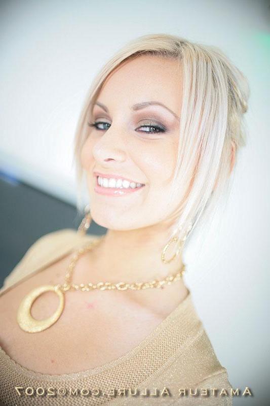 16P Stunning blonde hottie Loren poses, sucks cock and eats cum