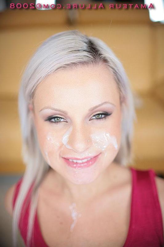 16P Gorgeous teen babe gives head and gets huge cum facial
