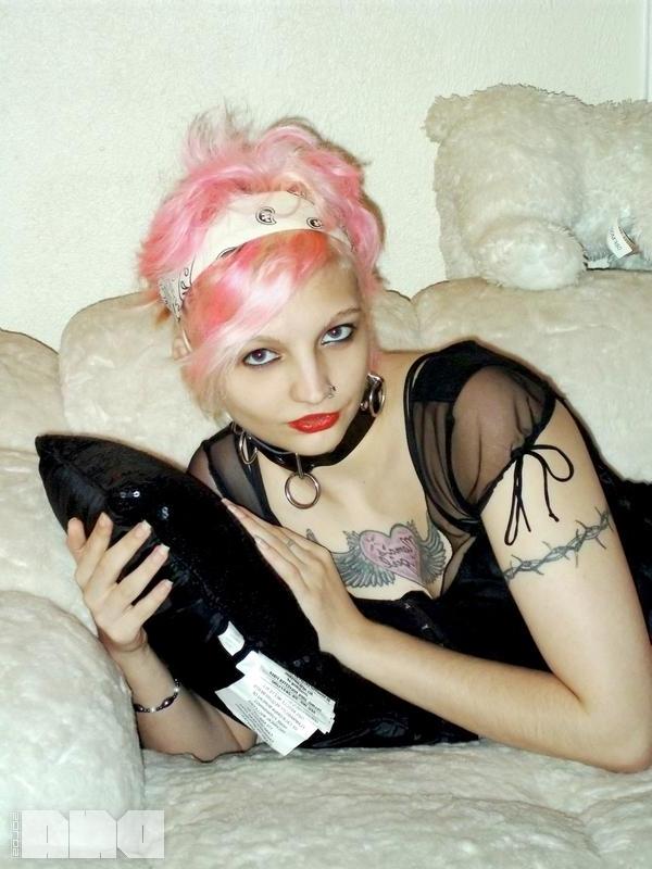 15P Alt teen Candy Ann strips in her lingerie