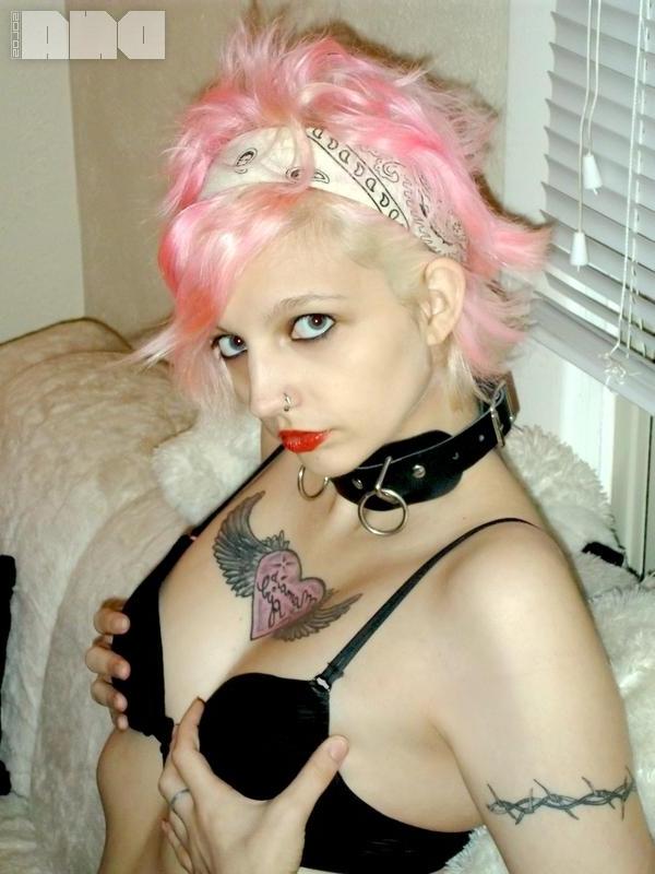15P Alt teen Candy Ann strips in her lingerie