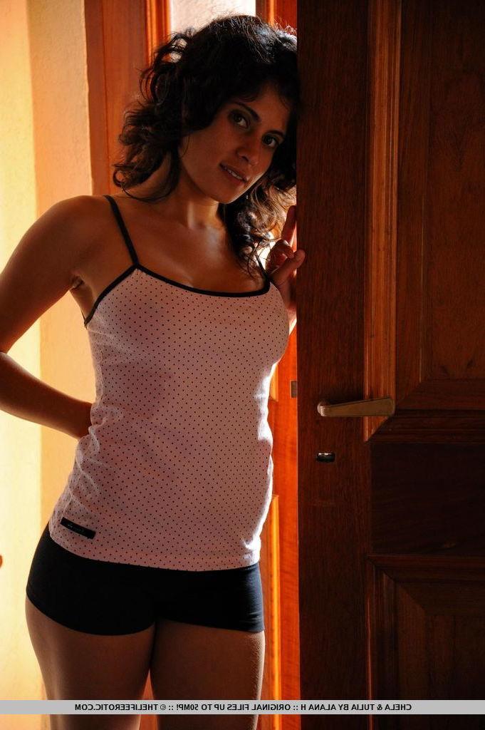 15P Chela and Tulia strip each other in some erotic lesbian play
